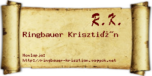 Ringbauer Krisztián névjegykártya
